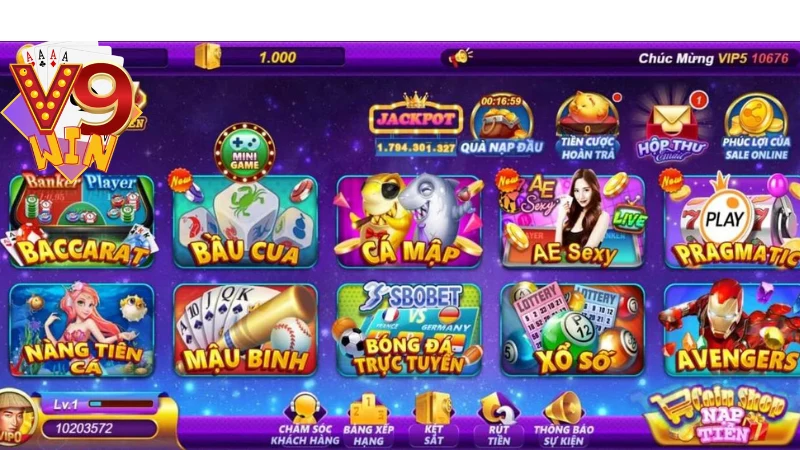 Các tựa game hấp dẫn nhất tại Cổng game V9win